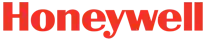 Le logo honeywell est rouge sur fond blanc.