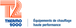 Un logo pour thermo 2000 est affiché sur un fond blanc