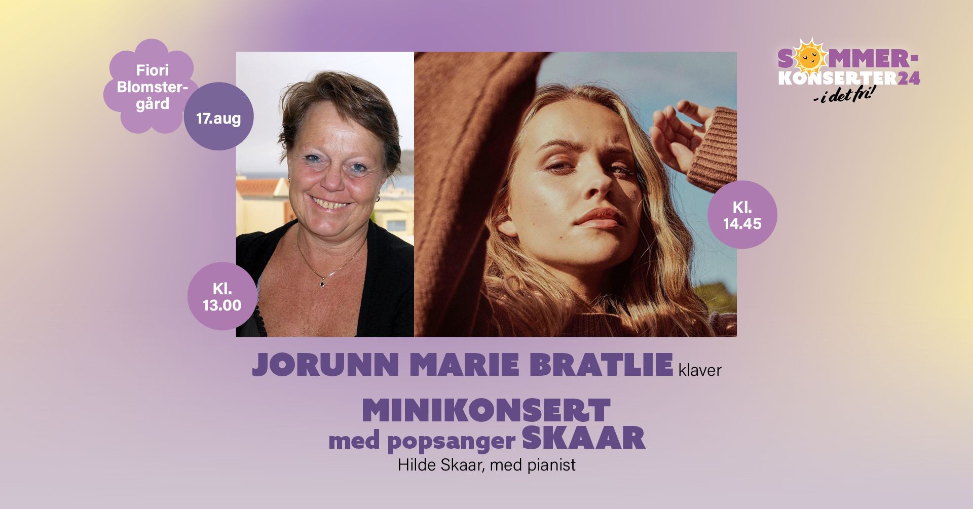 En plakat for en konsert med to kvinner på