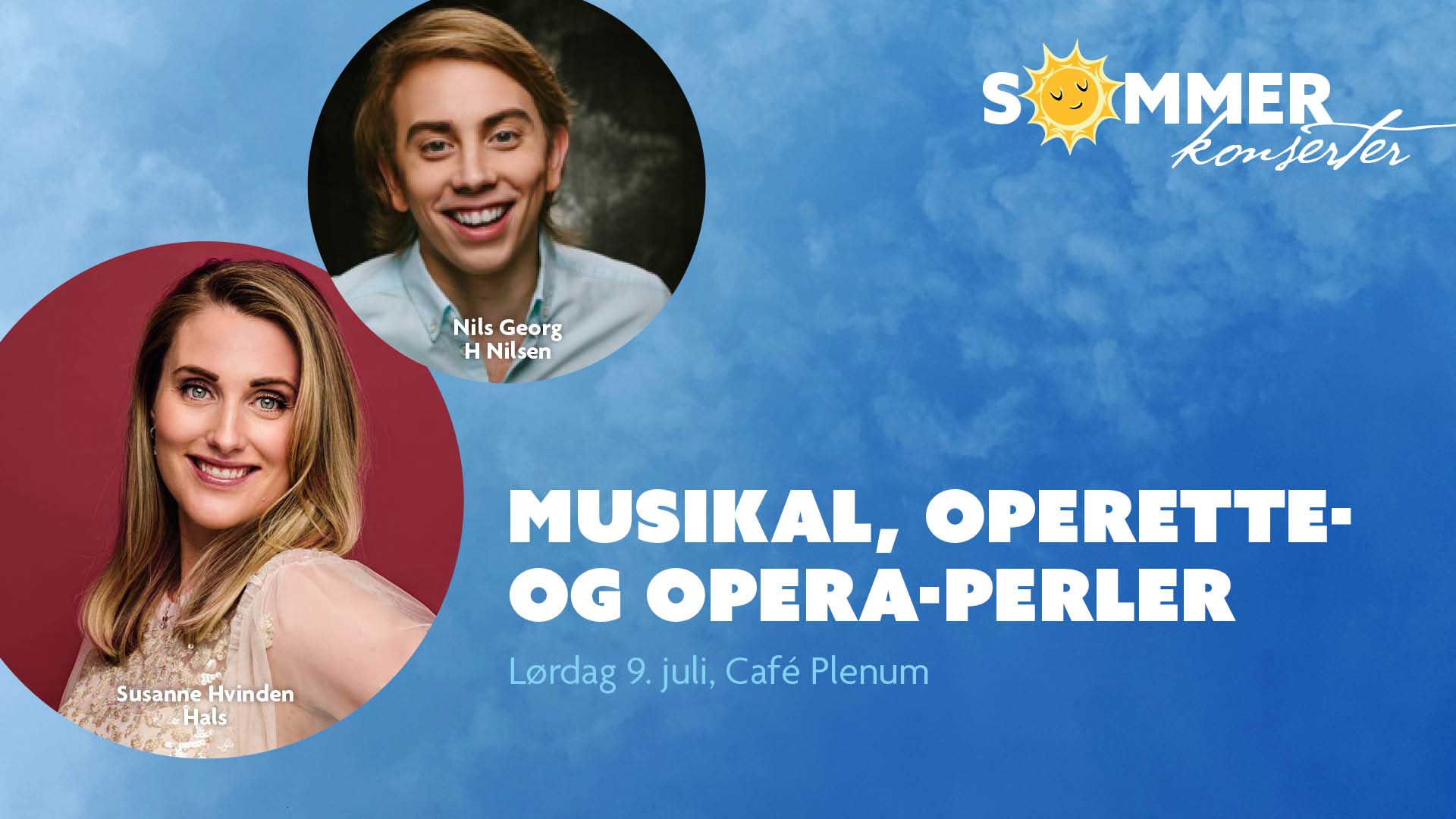 En mann og en kvinne står ved siden av hverandre på blå bakgrunn.