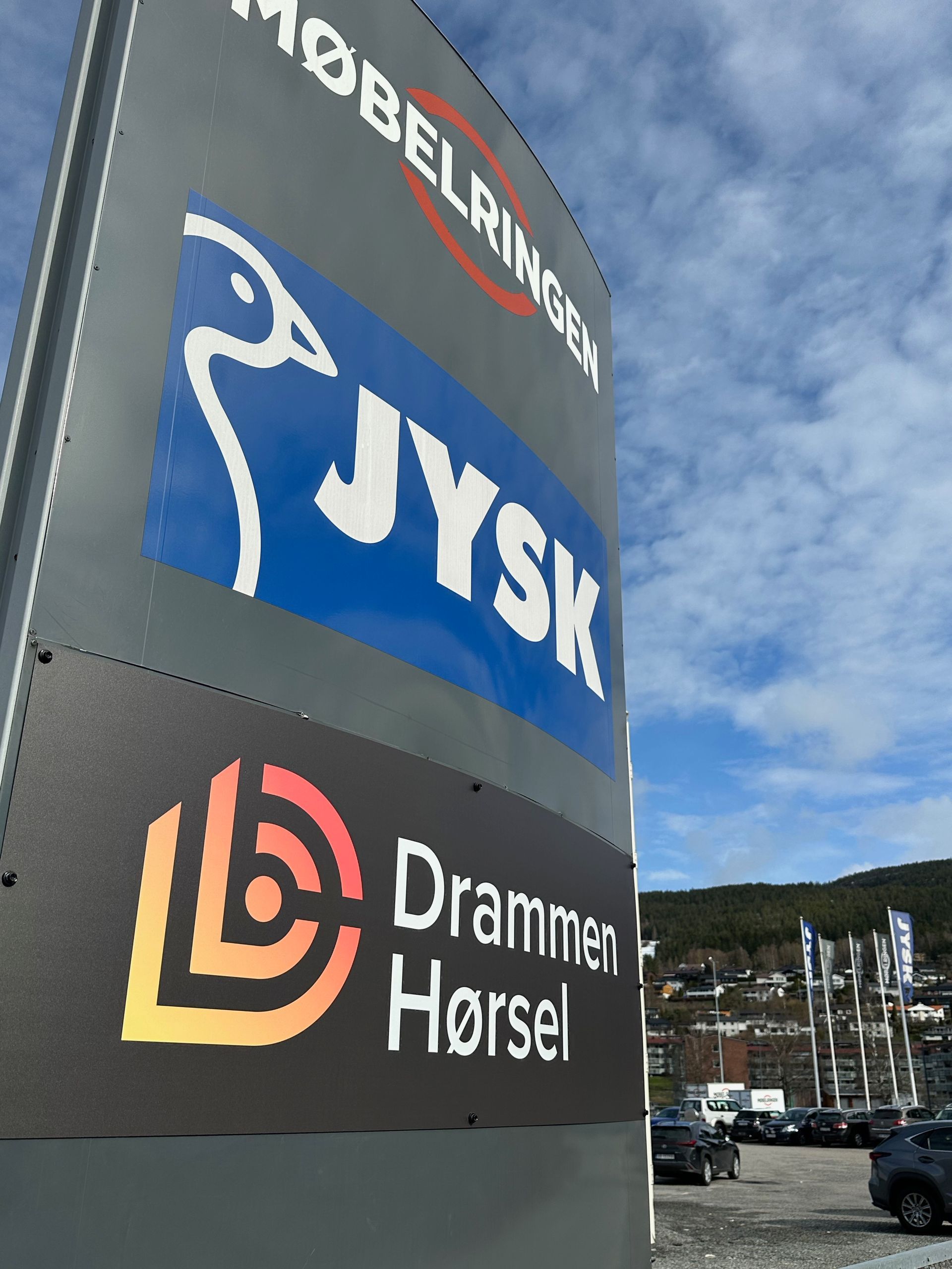 Et skilt som har jysk skrevet på
