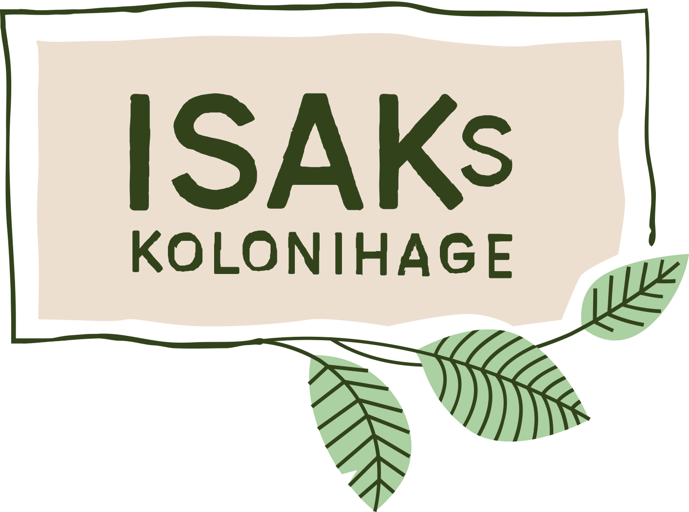 En logo for et selskap som heter isaks kolonihage