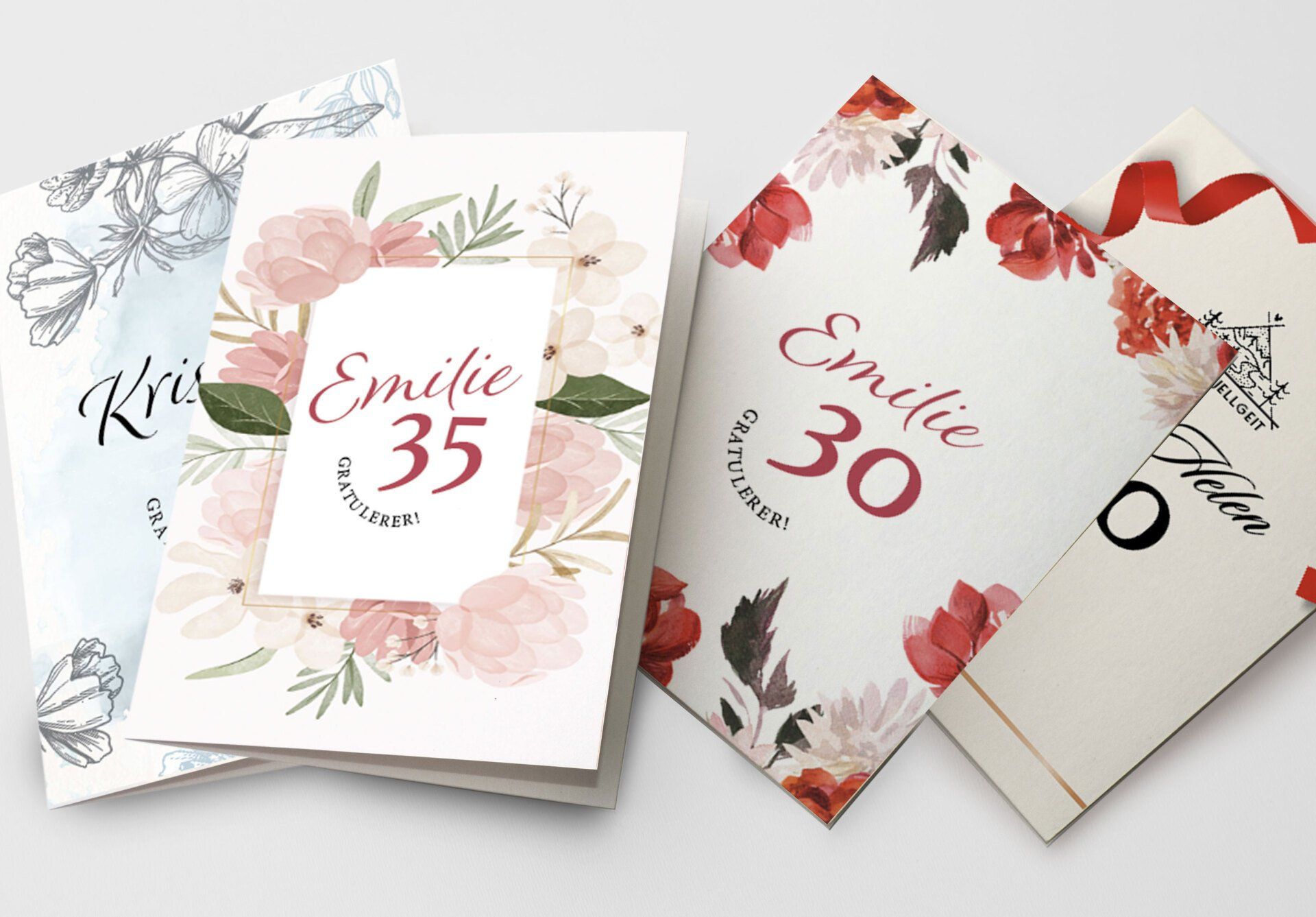 Bursdagskort personlige Gratulasjonskort kort