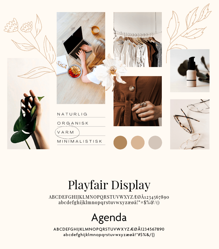 Logo og profil moodboard