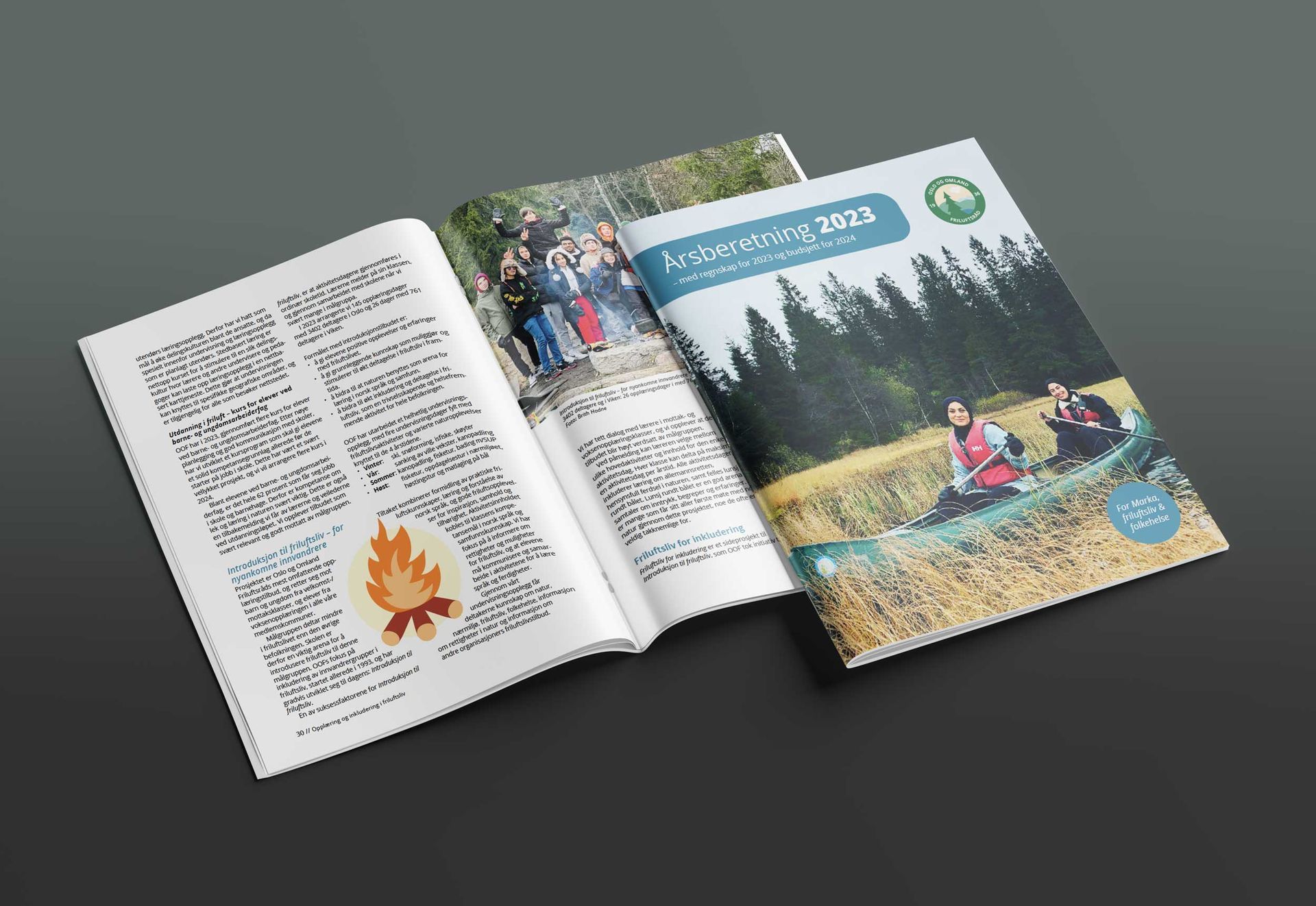 Årsberetning til OOF. Oppslag og omslag
