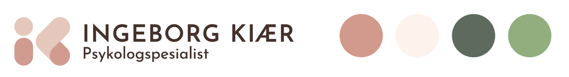 En logo for Ingeborg kiær har sirkler i forskjellige farger