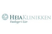 The logo for heiaklinikken fastleger i lier is on a white background.