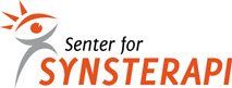 En logo for senter for synterapi med en person og en sol.