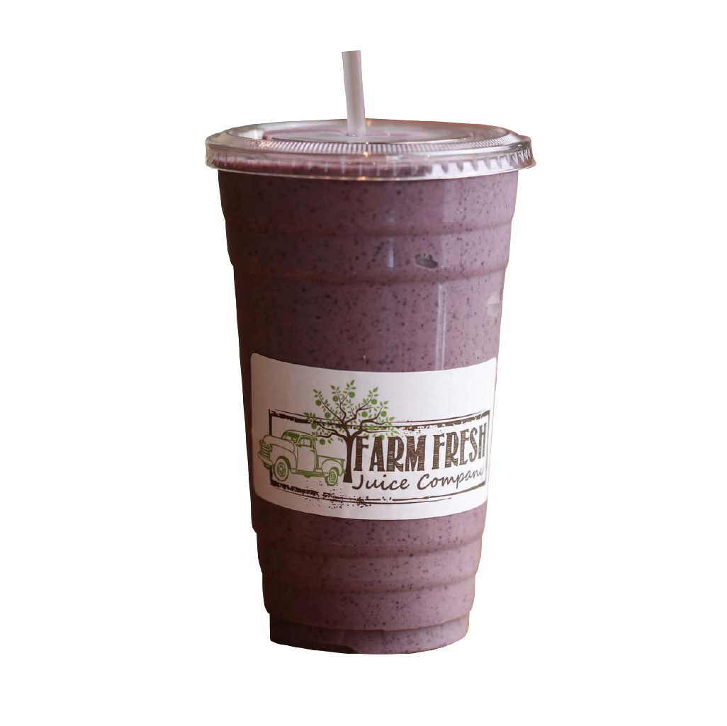 A purple smoothie  from farm fresh