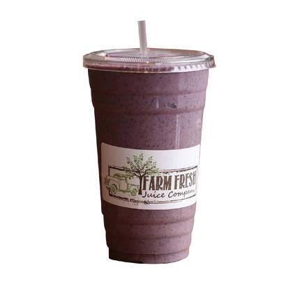 A purple smoothie  from farm fresh