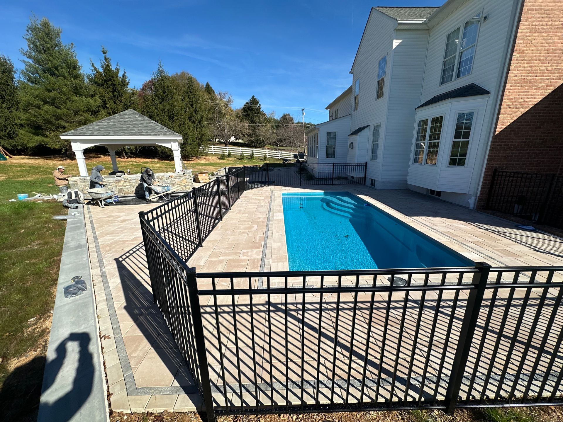 Fiberglass Pool Installation in Baltimore County, Maryland by Xscape 2 Nature