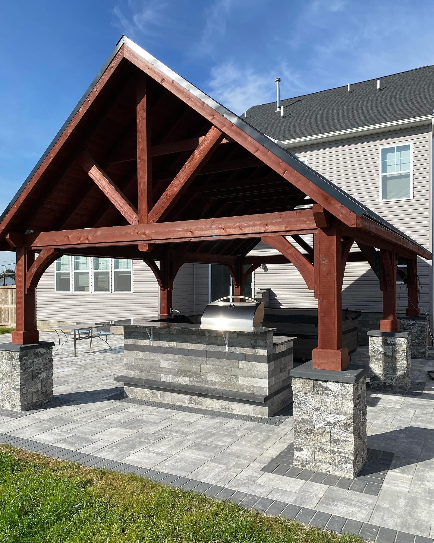 Outdoor Kitchen Contracors Scape 2 Nature Installed A Beautiful Outdoor Kitchen in Baltimore County