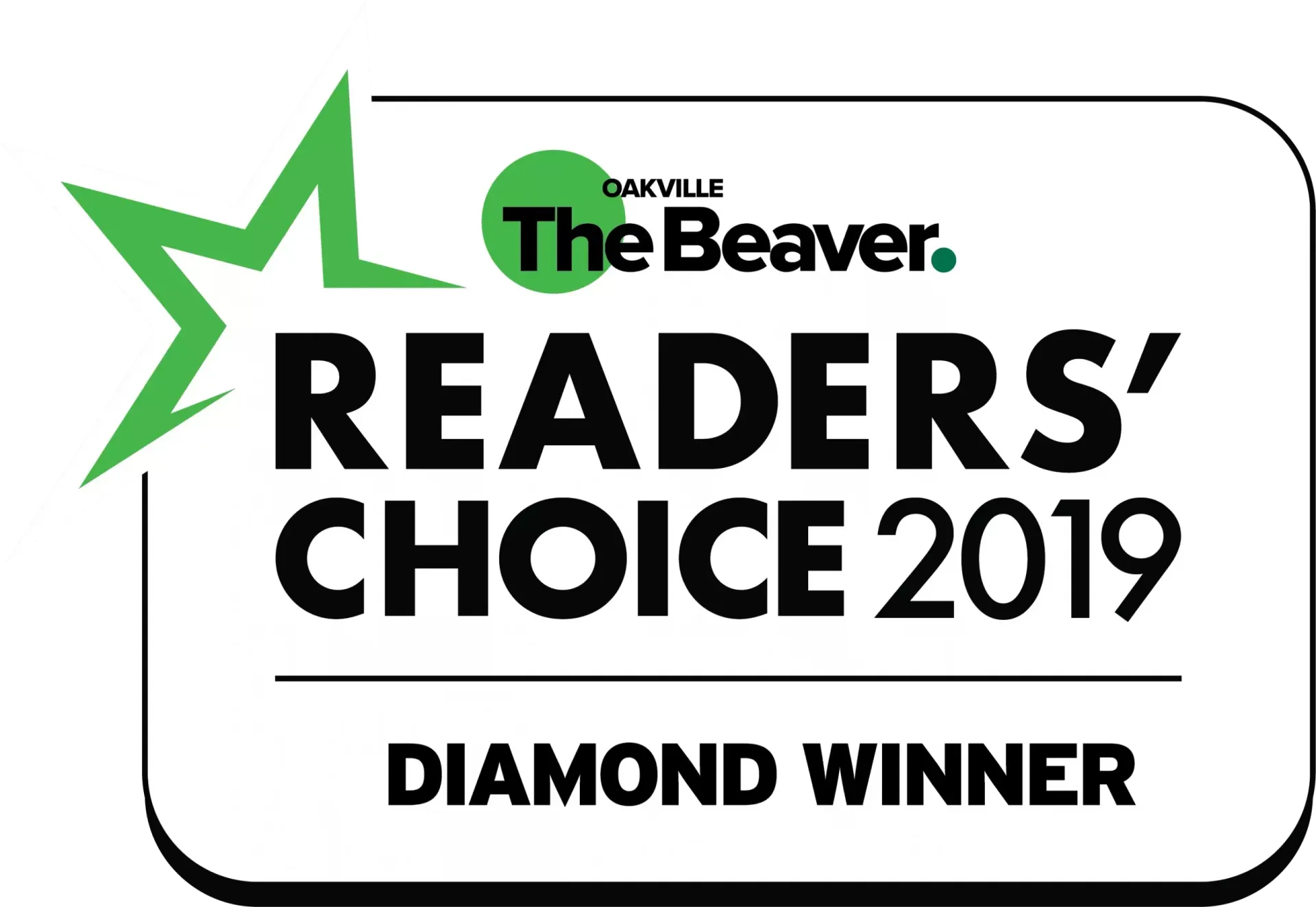 The beaver readers ' choice 2019 diamond winner logo