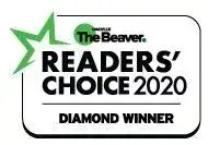 The beaver readers choice 2020 diamond winner logo