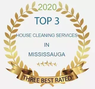 A logo for top 3 house cleaning services in mississauga
