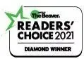 The beaver readers choice 2021 diamond winner logo is a diamond winner.