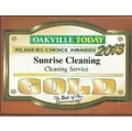 Sunrise cleaning is a gold award winner in oakville today readers choice awards.