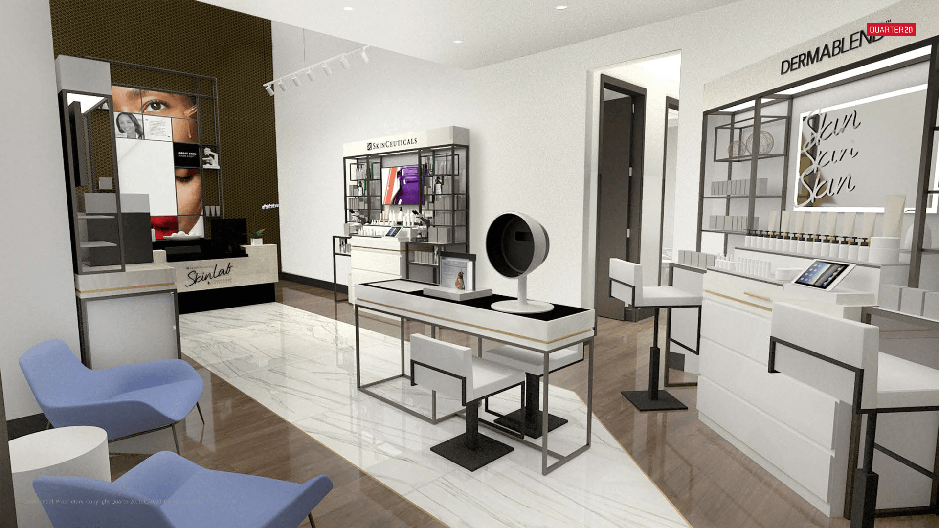 O'REAL's SkinLab store design