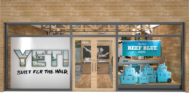 YETI retail interior design - High end experience design