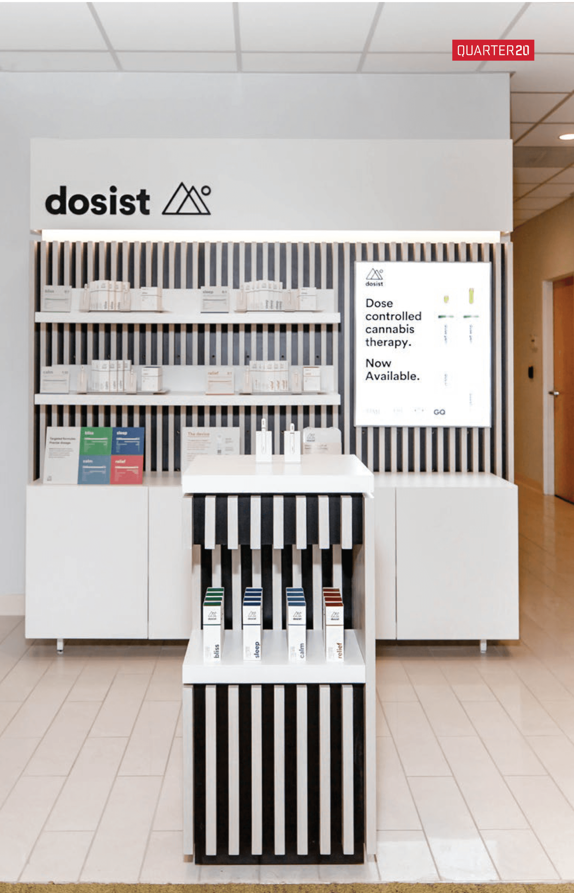 A store with a sign that says ' dosist ' on it