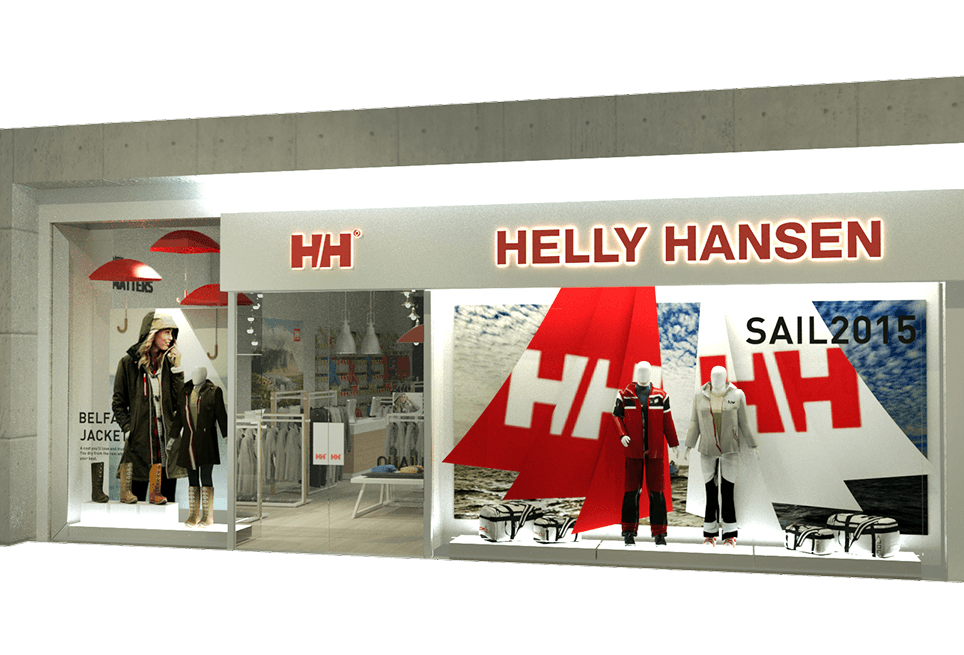 A store front for helly hansen sail 2015