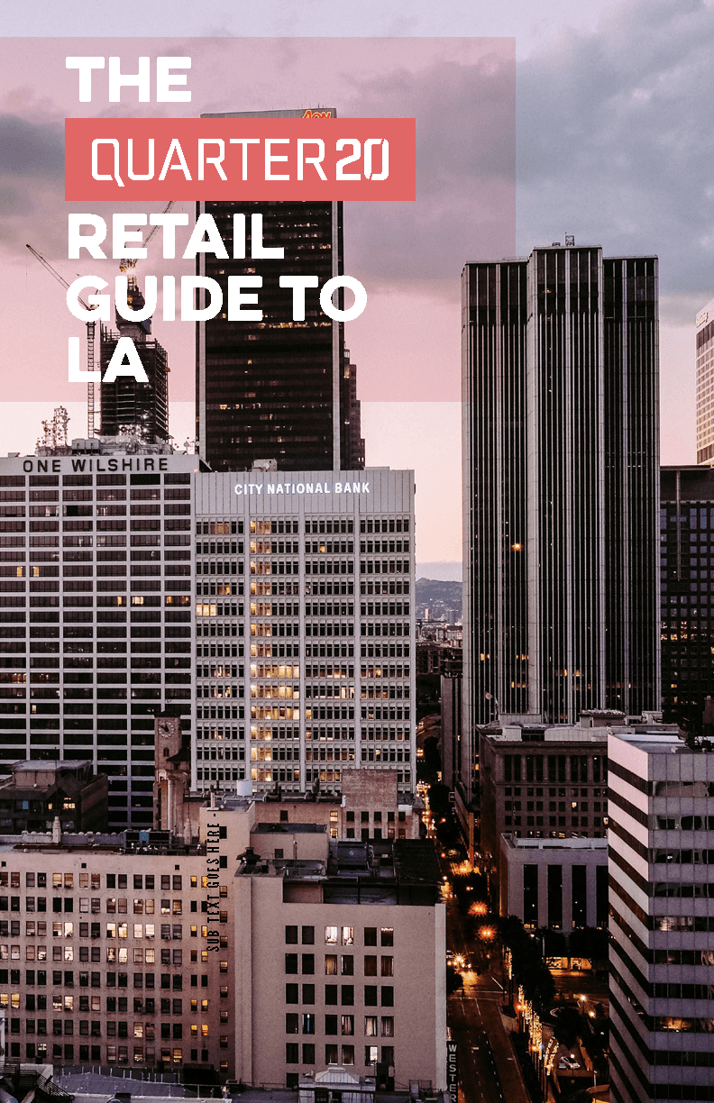 A poster for the quarter 20 retail guide to la