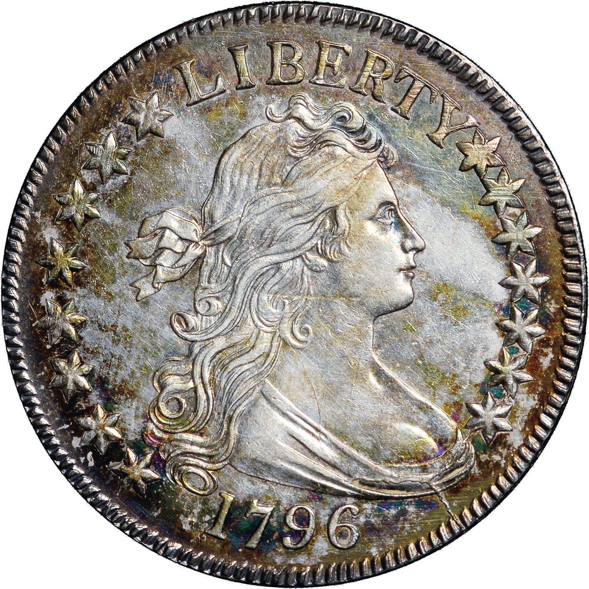 1796 Draped Bust Half Dollar - Image courtesy of NGC