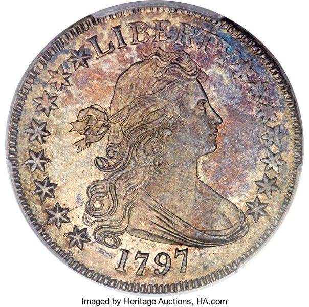 1797 Draped Bust Half Dollar - Imaged by Heritage Auctions, HA.com