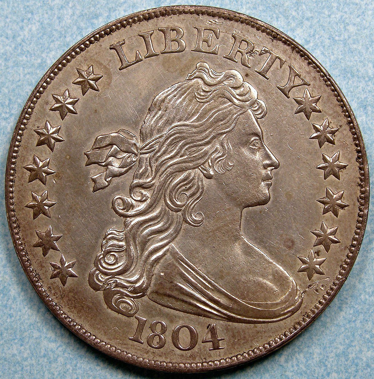 1804 Draped Bust Dollar - Image courtesy of the  National Numismatic Collection, National Museum of American History