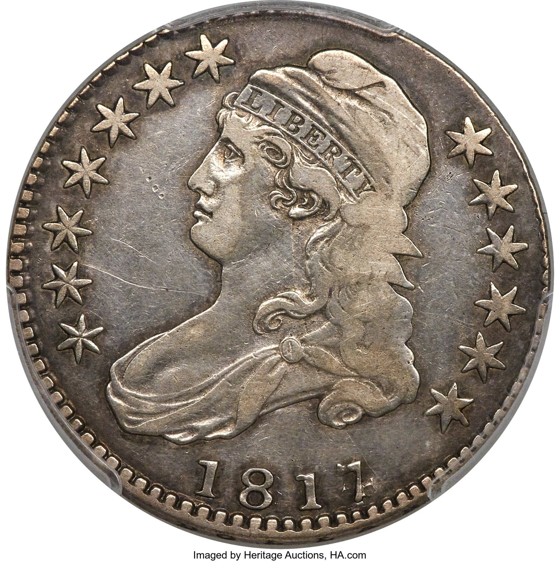 1817 7/4 Capped Bust Half Dollar Close-up