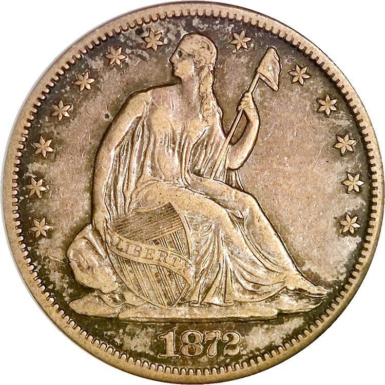 1872 CC seated liberty half dollar image courtesy of NGC