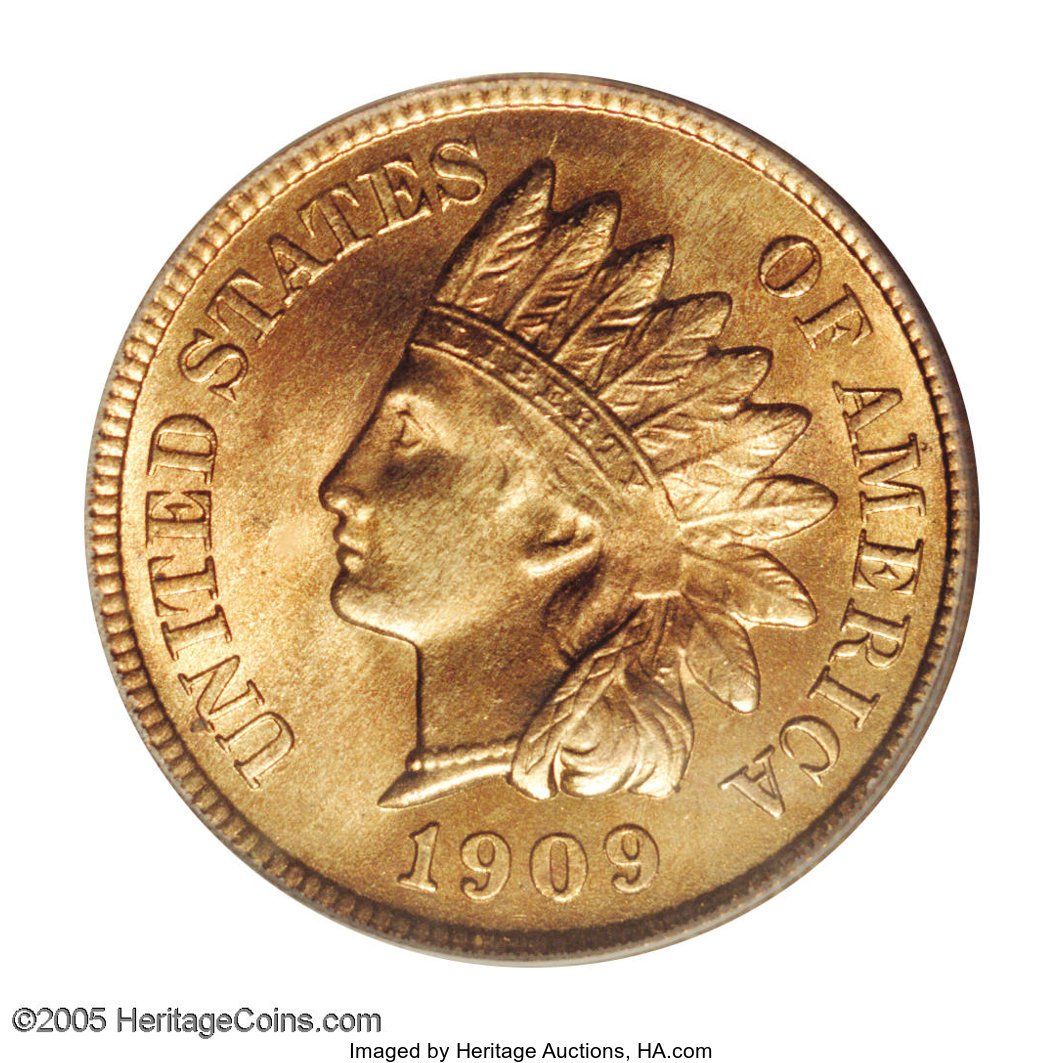 1909-S Indian Cent. Imaged by Heritage Auctions, HA.com