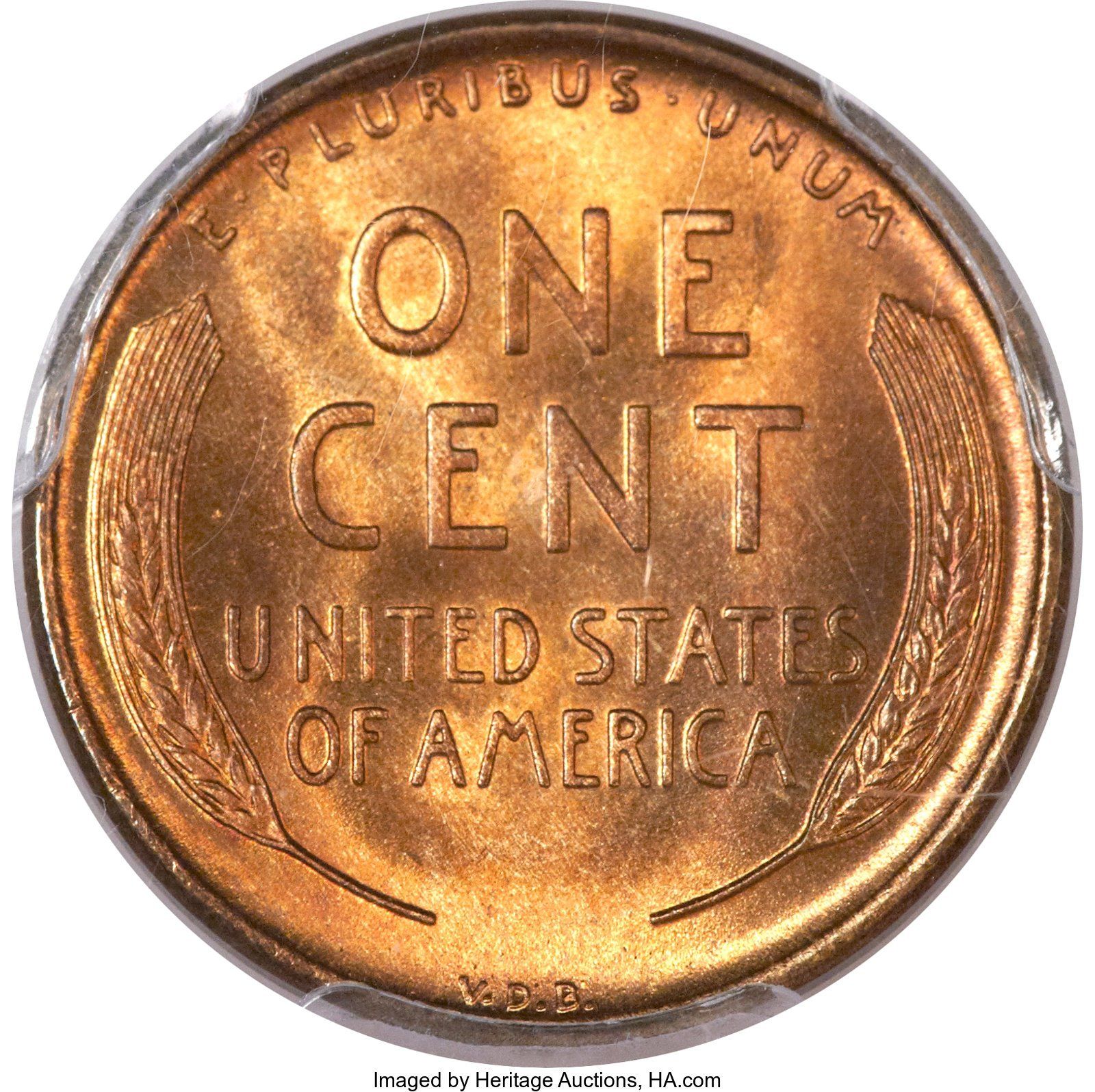 1909-S VDB Lincoln Wheat Cent. Imaged by Heritage Auctions, HA.com