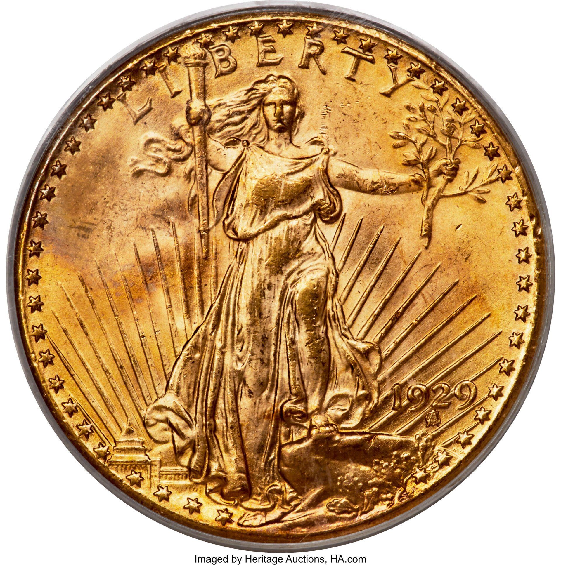 1929 double eagle offered by Heritage Auctions, HA.Com