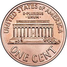 Lincoln Cent Lincoln Memorial Reverse design