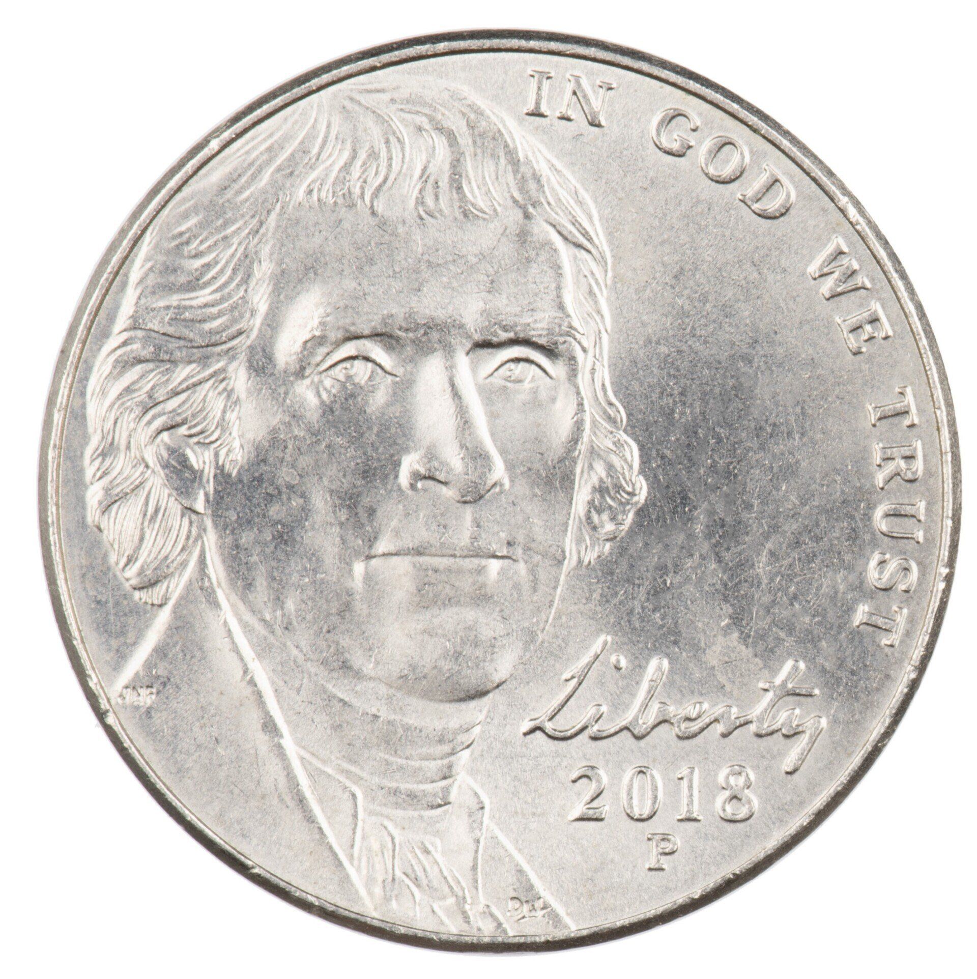 2018 Jefferson Nickel from the Philadelphia Mint