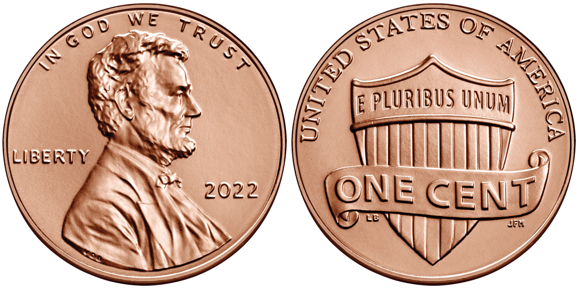 The obverse and reverse of a U.S. One Cent
