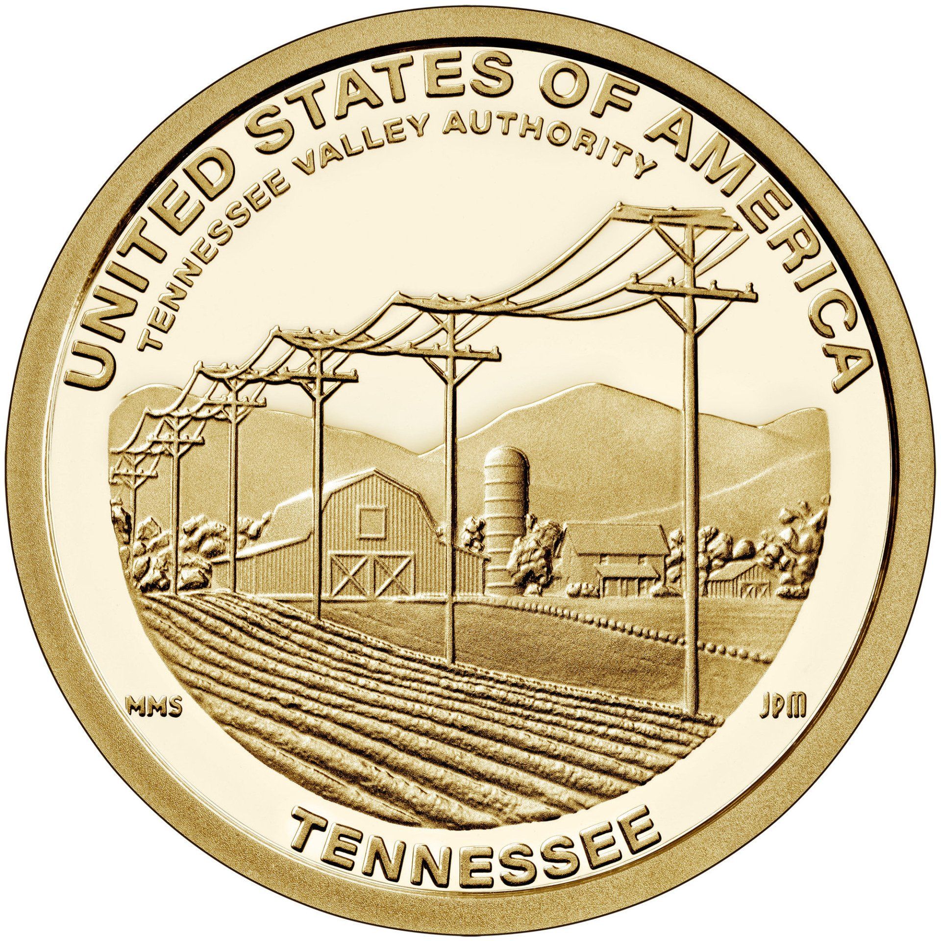 American Innovation $1 Coin Tennessee.  United States Mint Image