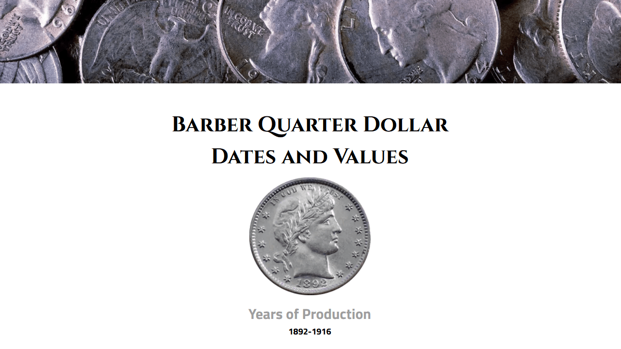 Barber Quarter Key Dates & Values (18921916)