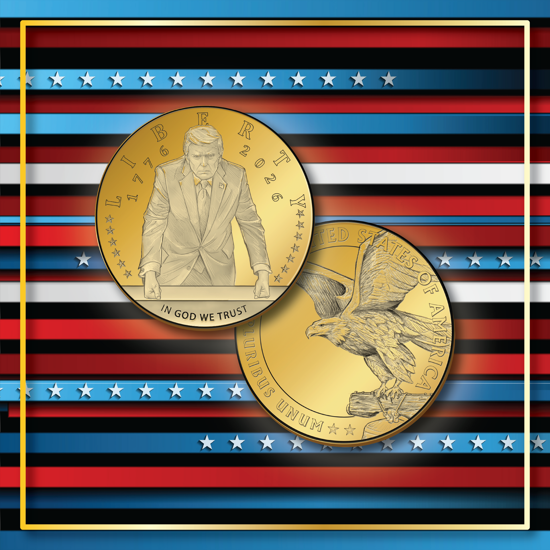 24-karat Trump commemorative gold coin for America’s 250th 