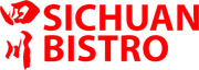 Red SICHUAN BISTRO logo with Chinese characters on a white background