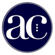 A blue circle with the letter a and c inside of it.