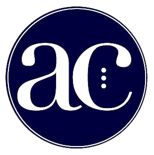 A blue circle with the letter a and c inside of it.