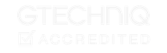 The word gtechiq is written in white on a white background.