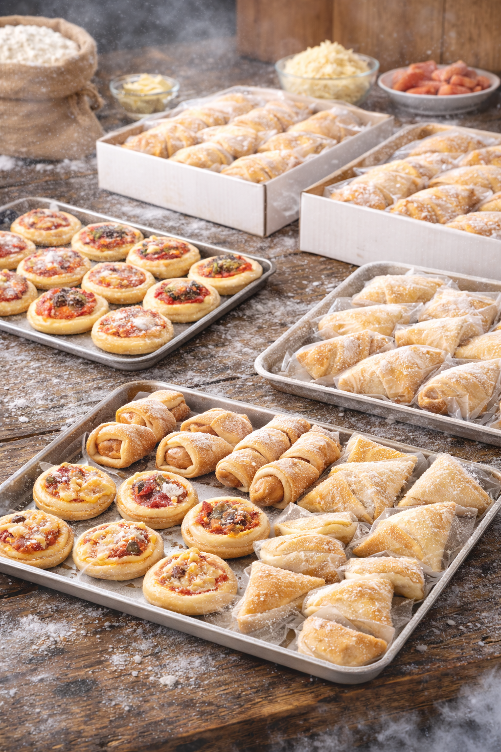 Due filetti di salmone su ghiaccio tritato, guarnito con un rametto di rosmarino.