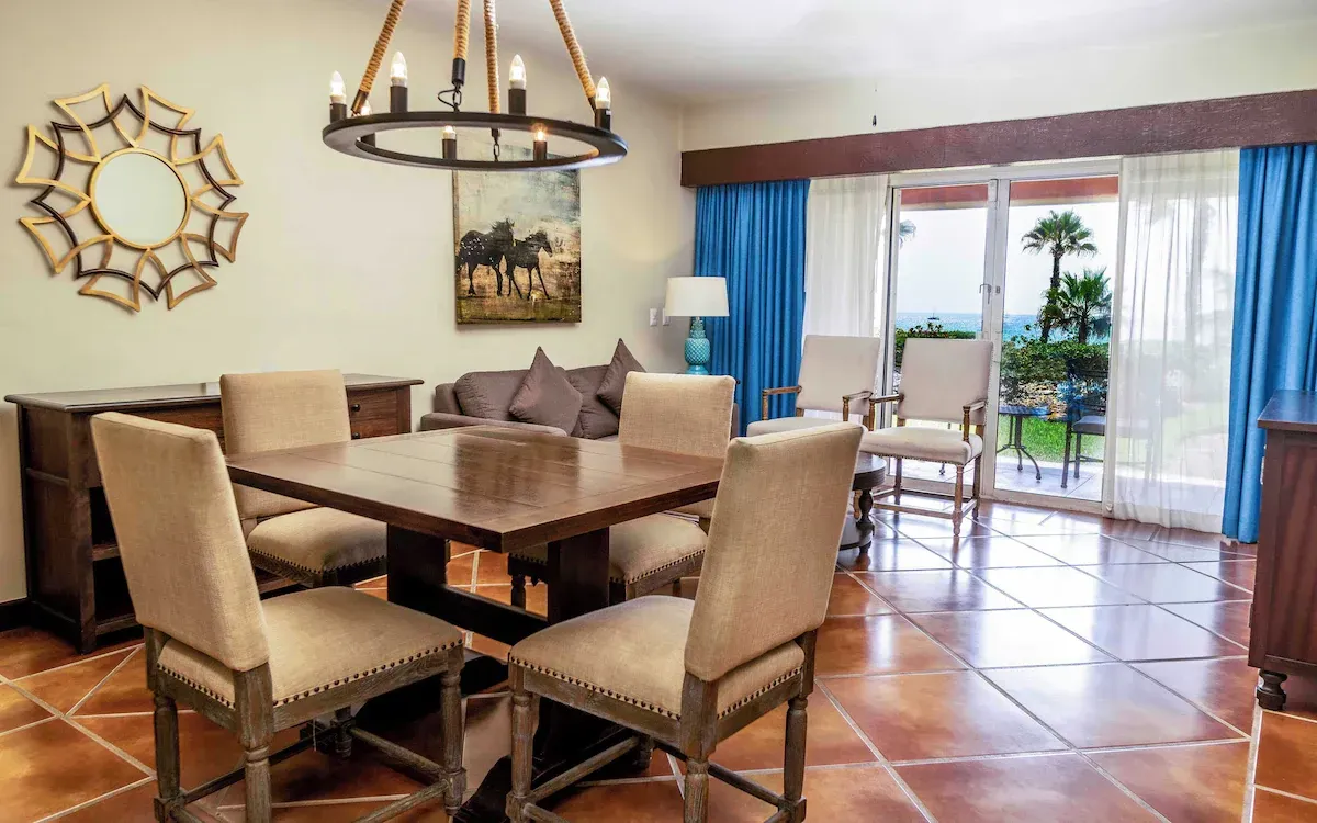 Hacienda Del Mar, Dining Room, Living Room, Cabo, Vacation Travel Exclusives