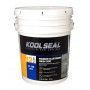 A bucket of cool seal roof sealant on a white background.