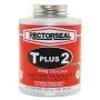 A bottle of t plus 2 silicone sealant on a white background.