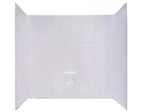 white tub surround for shower in mobile home