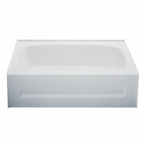 A white bathtub is shown on a white background.